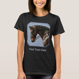 T-shirt Brown Bay Oldenburg Horse Portrait