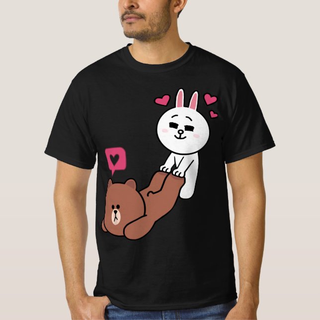 T-shirt brown bear and cony Classic (Devant)