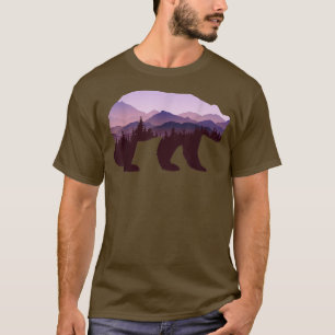 T-shirt Brown Bear Wildlife Nature Forest Mountains Animal