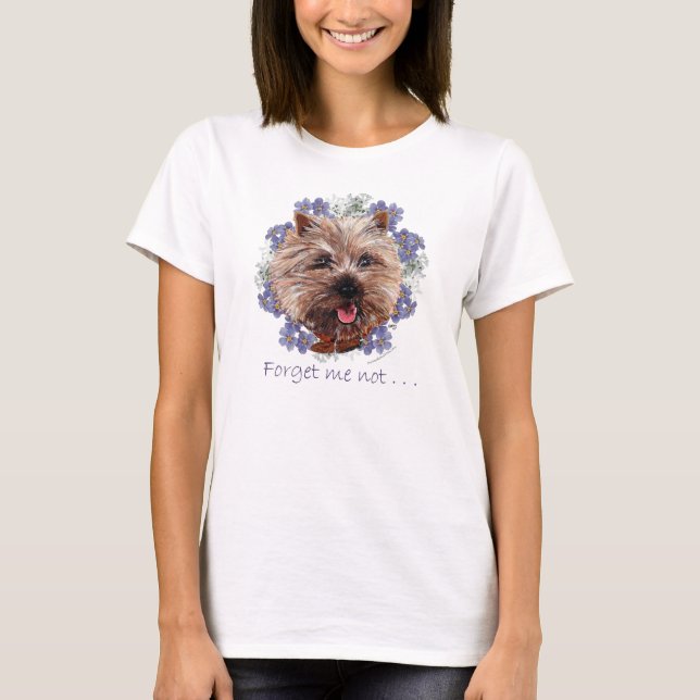 T-shirt Brown Cairn Terrier Oubliez-moi-ne-pas (Devant)