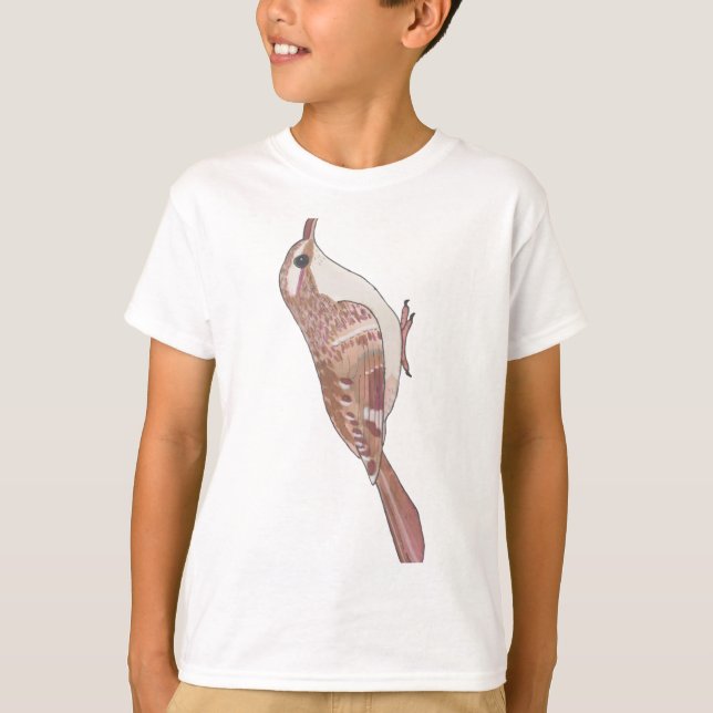 T-shirt Brown Creeper espèces d'oiseaux (Devant)