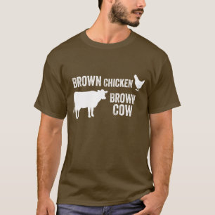 T-shirt Brown de vache à brun de poulet