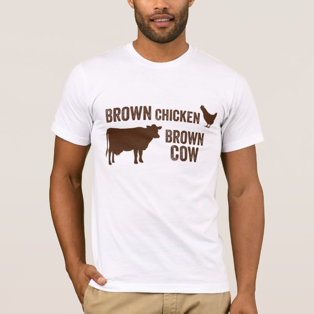 T-shirt Brown de vache à brun de poulet (Devant)