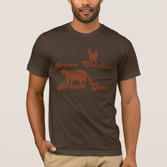 T-shirt Brown de vache à brun de poulet (Devant)