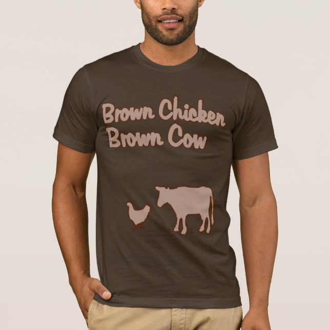 T-shirt Brown de vache à brun de poulet (Devant)