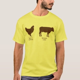 T-shirt Brown de vache à brun de poulet