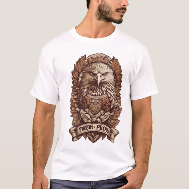 T-shirt Brown et fier : Tee - shirts d'aigle mexicain (Devant)
