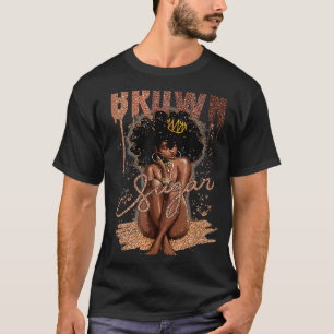 T-shirt Brown femmes sucre fières femmes noires Histoire n