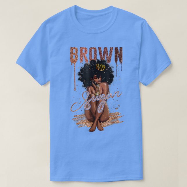 T-shirt Brown femmes sucre fières femmes noires Histoire n (Design devant)