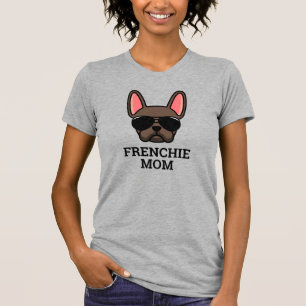 T-shirt Brown Français Bulldog Frenchie Chien Maman T-shir