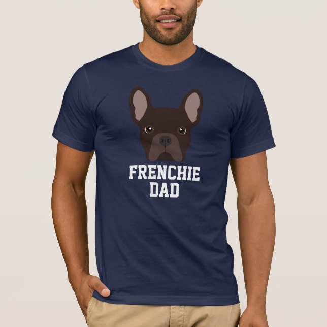 T-shirt Brown French Bulldog Papa (Devant)