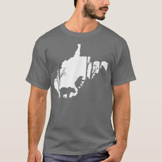 T-shirt Brown Grizzly Bear Hunting - West map Virginia Hun