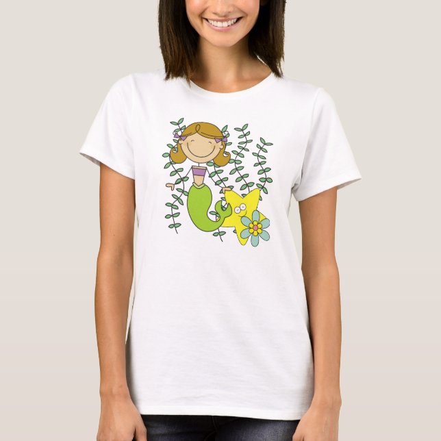 T-shirt Brown Haired Mermaid (Devant)