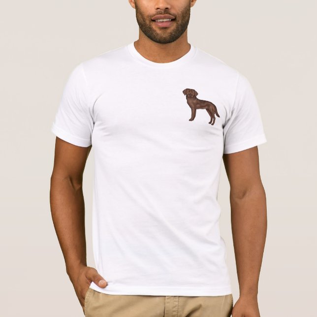 T-shirt Brown Labrador Retriever Unique Cartoon Lab Chien (Devant)