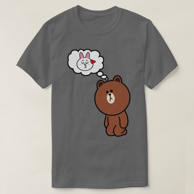 T-shirt Brown Ours Cony Penser De Vous Lui (Design devant)