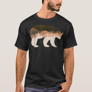 T-shirt Brown Ours Faune Nature Forêt Montagnes Animal