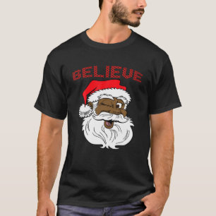 T-shirt Brown Santa Hat Funny Pajamas de Noël Famille Mat