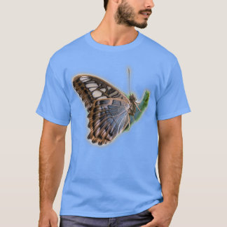 T-shirt Brown Sur Papillon Feuille