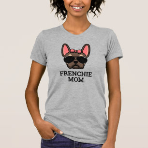 T-shirt Brown Tan Femme Français Bulldog Frenchie Chien Ma