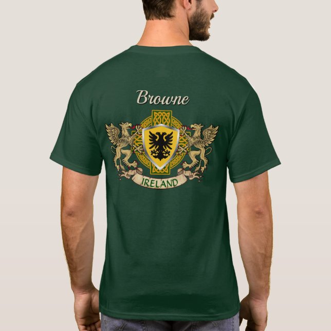 T-shirt Browne Irish Shield & Griffins Personnalisé (Dos)