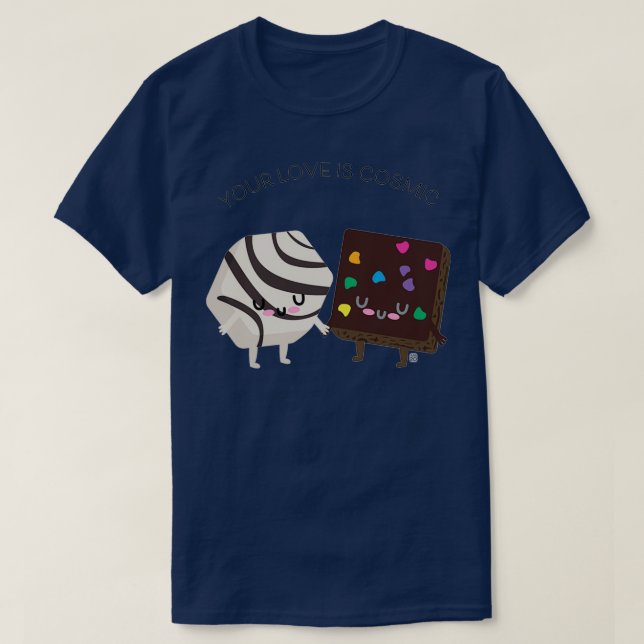 T-shirt Brownie Cosmique Et Zebra Cake T (Design devant)