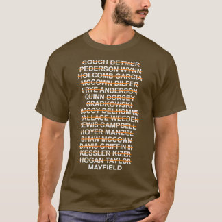 T-shirt Browns Quarterback List Baker Mayfield 1999