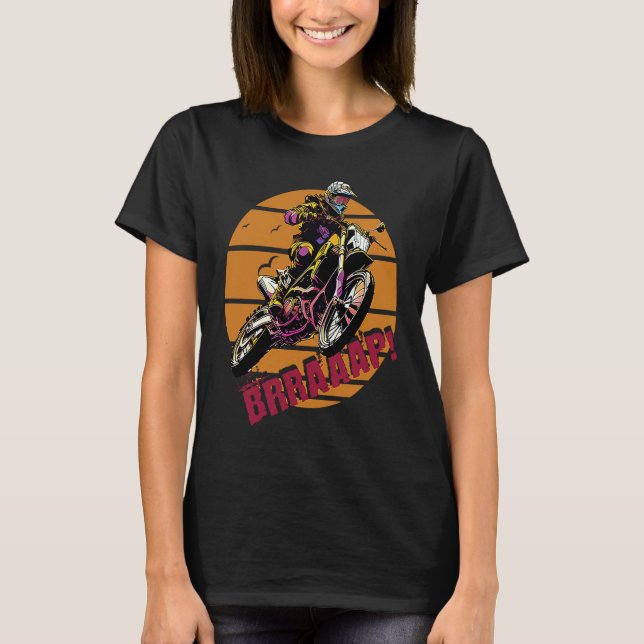 T-shirt Brraaap Dirt Bike Motocross (Devant)