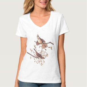 T-shirt Bruant de chanson Audubon avec araignée minuscule