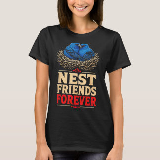 T-shirt Bruant indigo pour toujours amis du nid d'observat