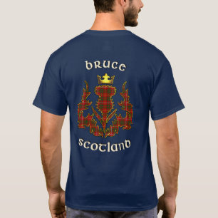 T-shirt Bruce Clan Badge & Tartan avec Motto