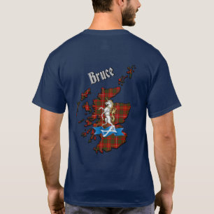 T-shirt Bruce Tartan Carte et insigne