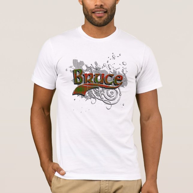 T-shirt Bruce Tartan Grunge (Devant)