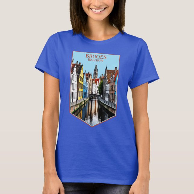 T-shirt Bruges Belgique Europe (Devant)