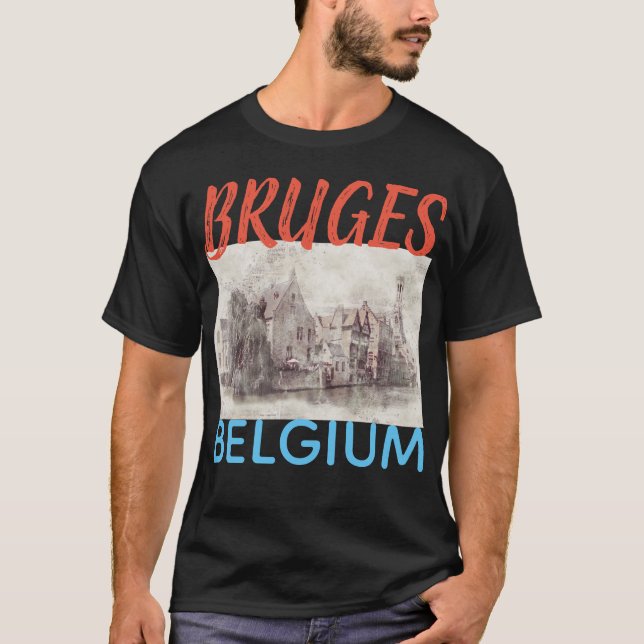 T-shirt Bruges Belgique, femmes (Devant)
