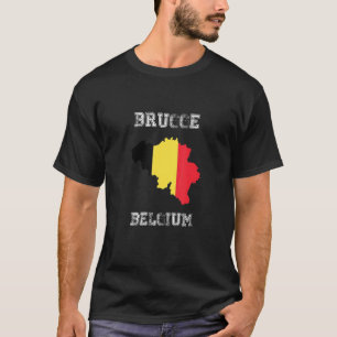 T-shirt Brugge Belgique Vintage Belgique Drapeau Design