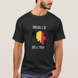 T-shirt Brugge Belgique Vintage Belgique Drapeau Design Pr