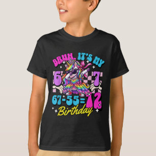 T-shirt Bruh 67-5512 12e anniversaire princesse licorne fi