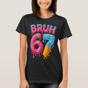 T-shirt Bruh 67 Beignet Glace - Glacage Rose et Goutte Ble