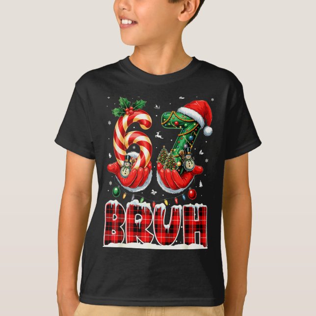 T-shirt Bruh 67 Christmas 6 7 Meme Pajamas Holiday Gen Alp (Devant)