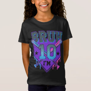 T-Shirt Bruh Baseball Thème Premier Anniversaire
