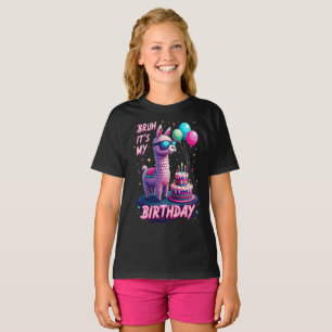 T-shirt Bruh C’est mon anniversaire Llama Piñata Funny Ret