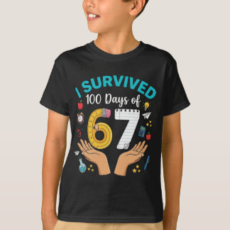 T-shirt Bruh C'est Mes 67+33 Jours d'École – Drôle 100ème 