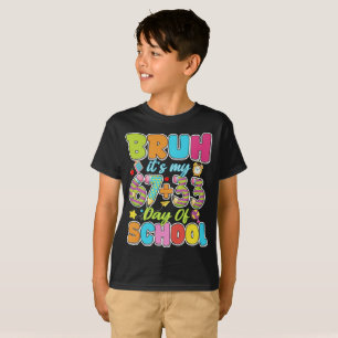T-shirt Bruh C'est Mes 67 33 Jours D'école Filles Enfants 