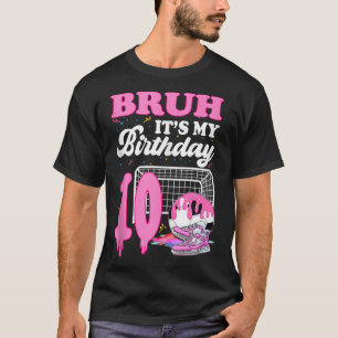 T-shirt Bruh C'est Mon Anniversaire 10 Soccer Crème Glacée