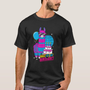 T-shirt Bruh C'est Mon Anniversaire Llama Famille Pinata F