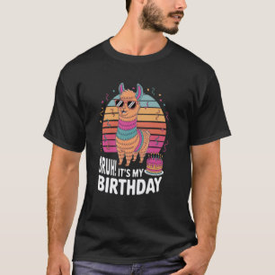 T-shirt Bruh C'est Mon Anniversaire Pinata Fête Lama Famil