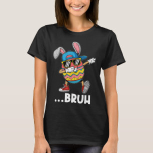T-shirt Bruh Dabbing Lapin de Pâques Mignon Dab Danse Garç