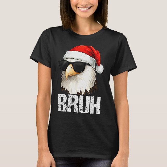 T-shirt Bruh Eagle Christmas Funny Xmas For Mens Boys  (Devant)