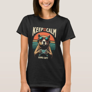 T-shirt Bruh Gardez Votre Calme Et Jouez Capy - Capybara J