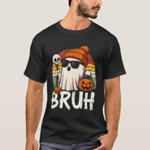 T-shirt Bruh Ghost Halloween mignon Ghost Tricot Ou Traite
